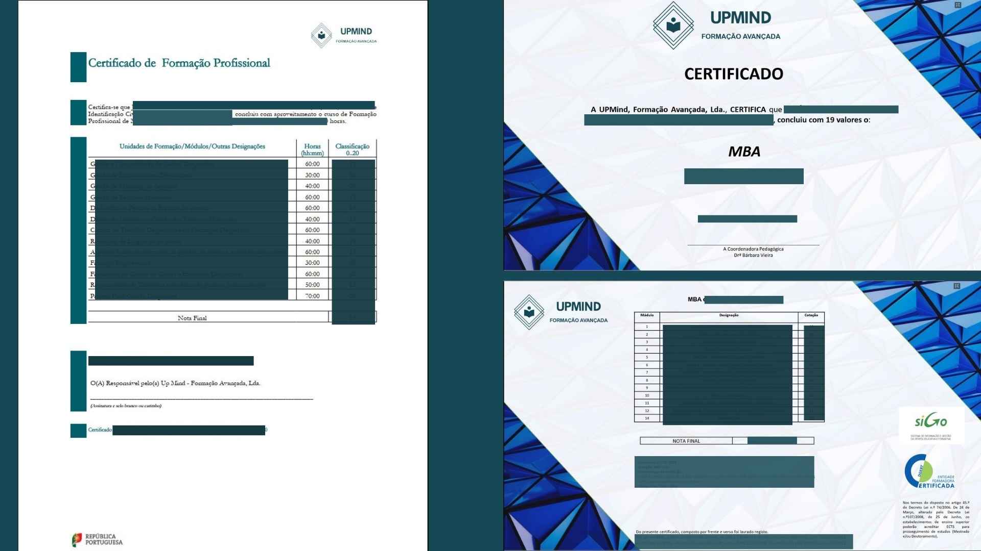 Modelo Certificação UPMind