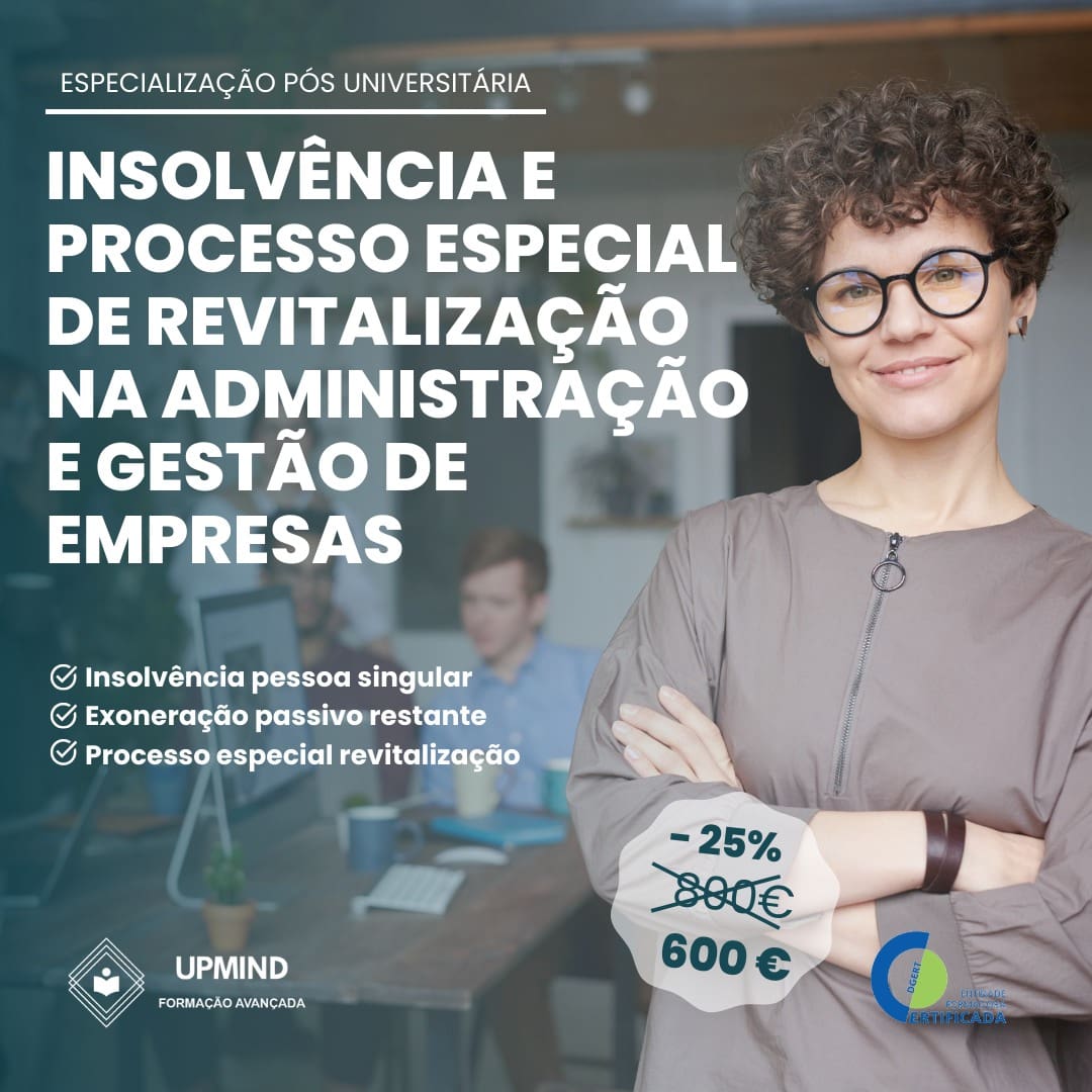 Especialidade Pós Universitária em Insolvência e Processo Especial De Revitalização na Administração e Gestão de Empresas